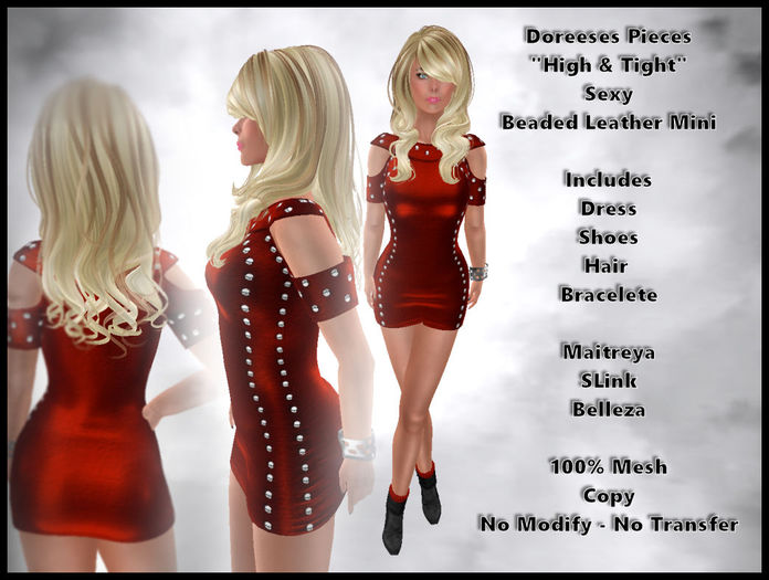 BEADED LEATHER MINI RED BOX