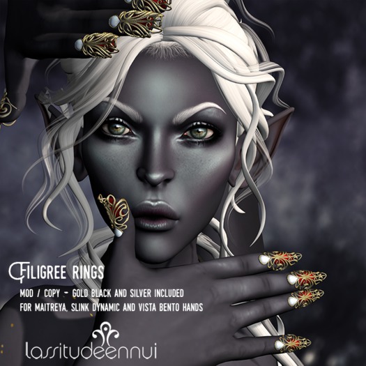 lassitude & ennui Filigree rings