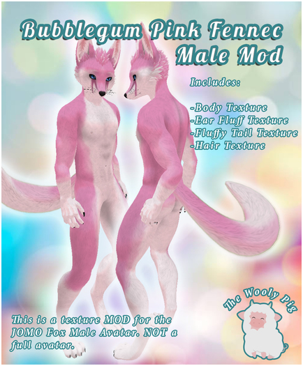 [WP] Bubblegum Pink Fennec Male Mod Jomo Fox