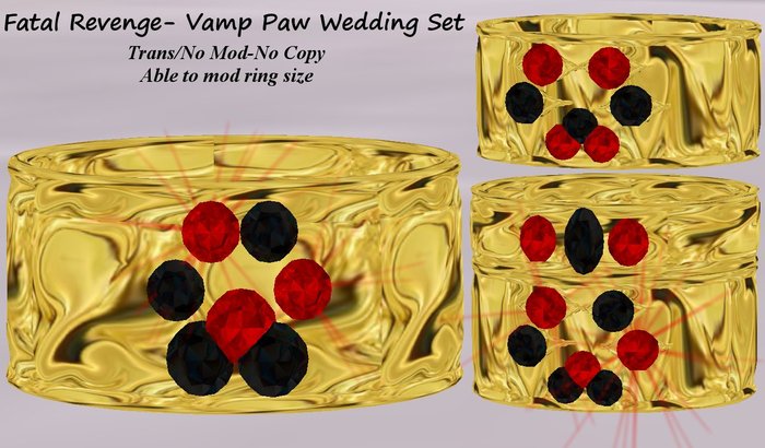Fatal Revenge- Vamp Neko Paw Wedding Set