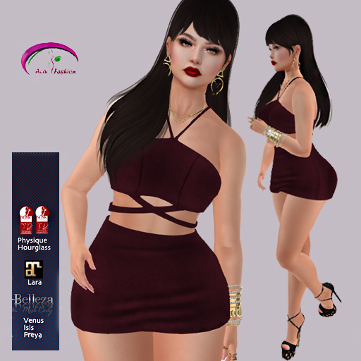 ACAI FASHION Top& skirt  Karol PURPLE