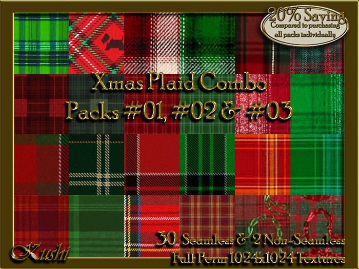 Xmas Plaid Combo Textures