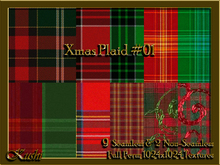 !Kushi! XmasPlaid#01 Textures -WEAR TO UNPACK