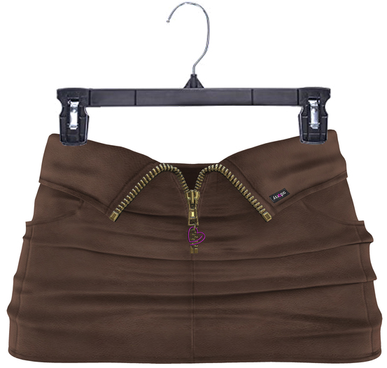 adorsy - Akali Mesh Leather Skirt Brown - Maitreya