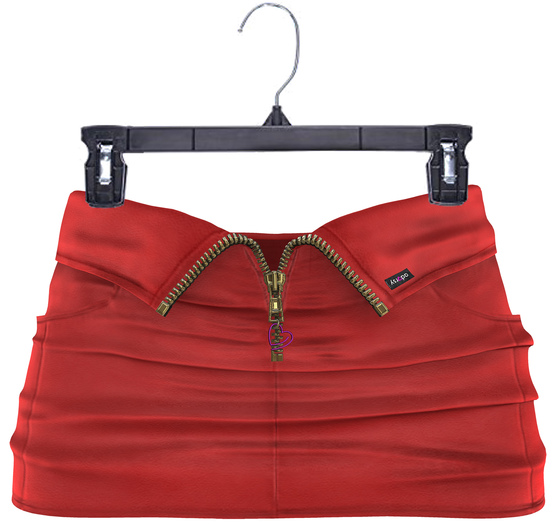 adorsy - Akali Mesh Leather Skirt Red - Maitreya