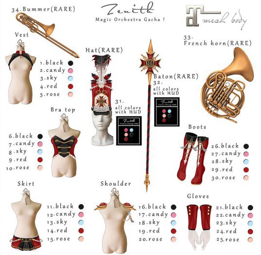 =Zenith=Magic Orchestra (Black) set full