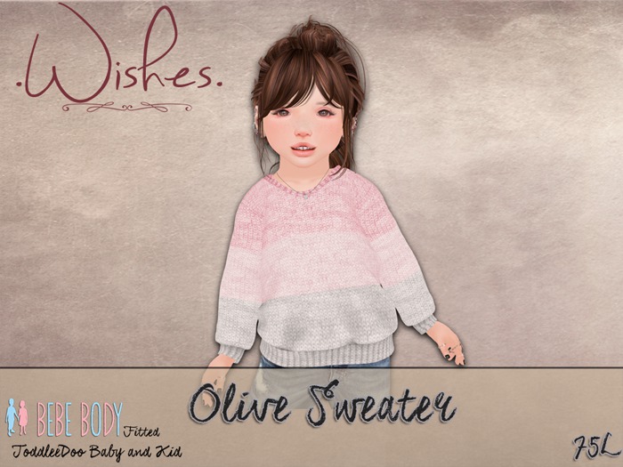 .Wishes. ~ Olive Sweater ~ Pink ~ Unpacker {add me}
