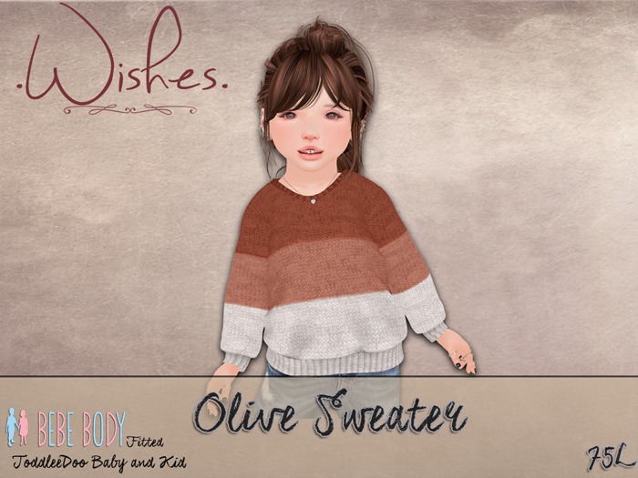 .Wishes. ~ Olive Sweater ~ Rust ~ Unpacker {add me}
