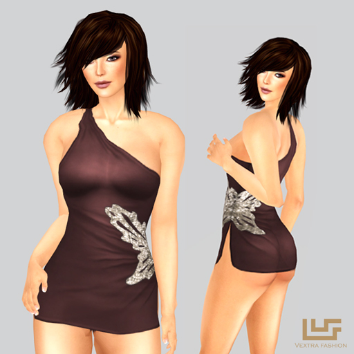 *VEXTRA FASHION* Butterfly Dress - Bronze