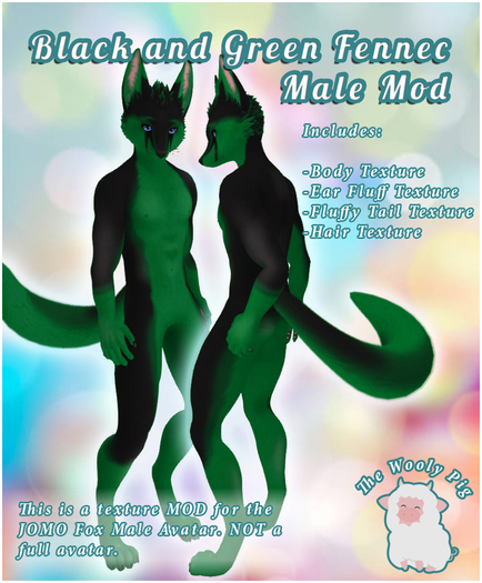 [WP] Black and Green Fennec Male Mod Jomo Fox