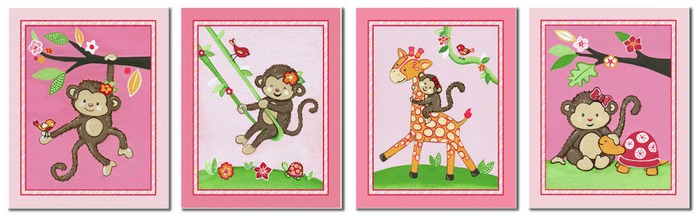 Kids Wall Decor - Monkey Pose
