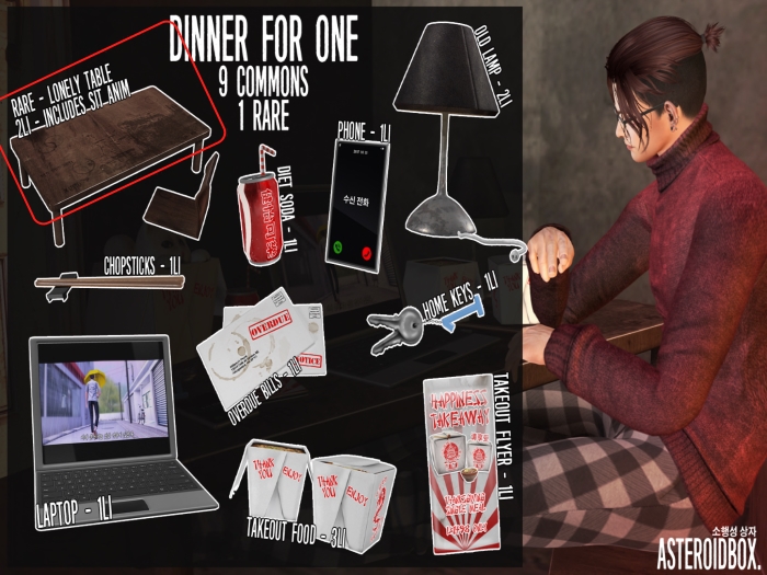 AsteroidBox. Dinner for one - Lonely Table RARE