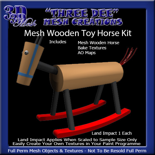 TD Mesh Wooden Toy Horse Kit