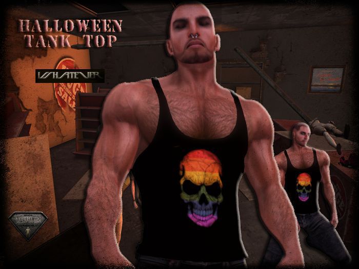 Tank Top Skull Rainbow