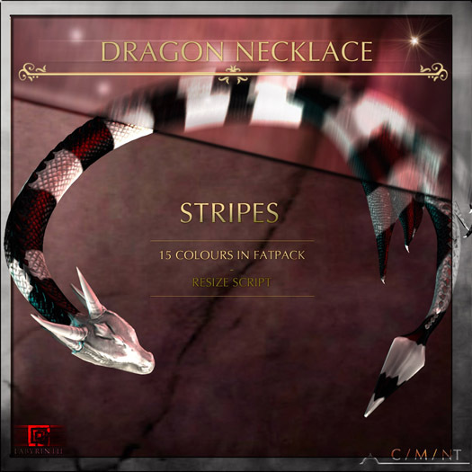 -Labyrinth- Dragon Necklace - Stripes