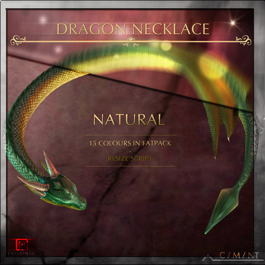-Labyrinth- Dragon Necklace - Natural