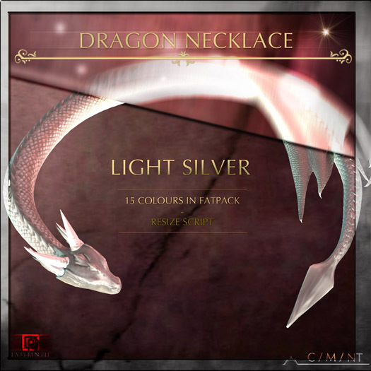 -Labyrinth- Dragon Necklace - LightSilver