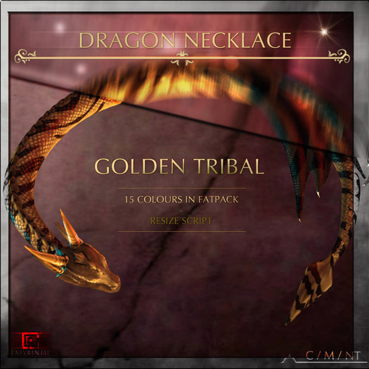 -Labyrinth- Dragon Necklace - GoldenTribal