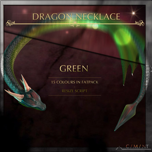 -Labyrinth- Dragon Necklace - Green