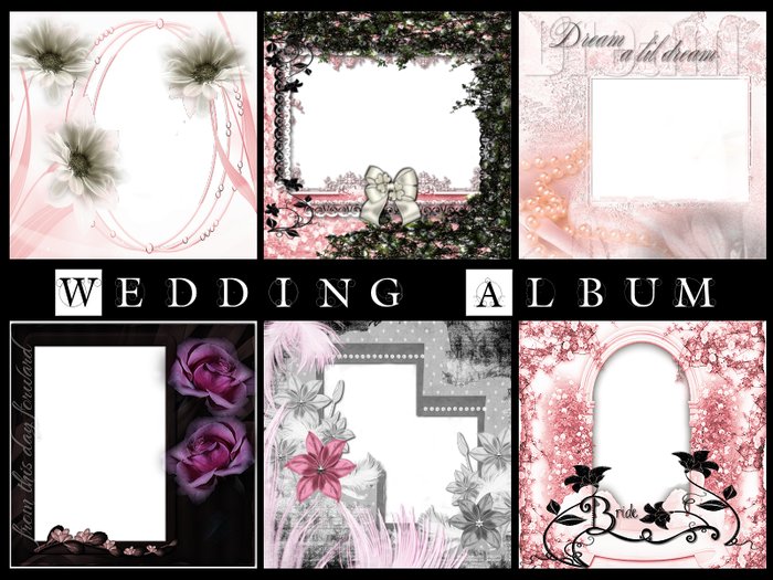 3DSLFX WEDDING ALBUM FRAMES PINK