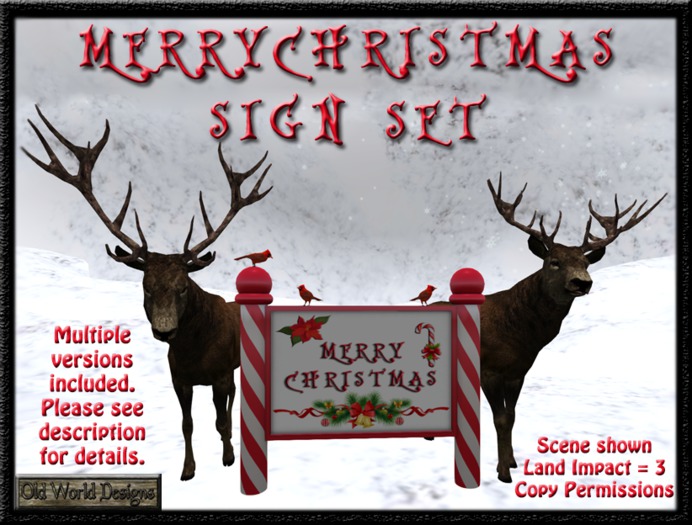 Merry christmas sign set boxed