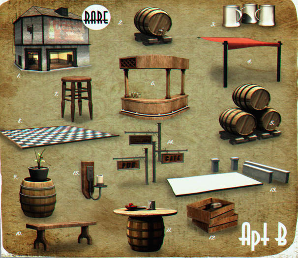 apt b gacha victorian pub FULL SET