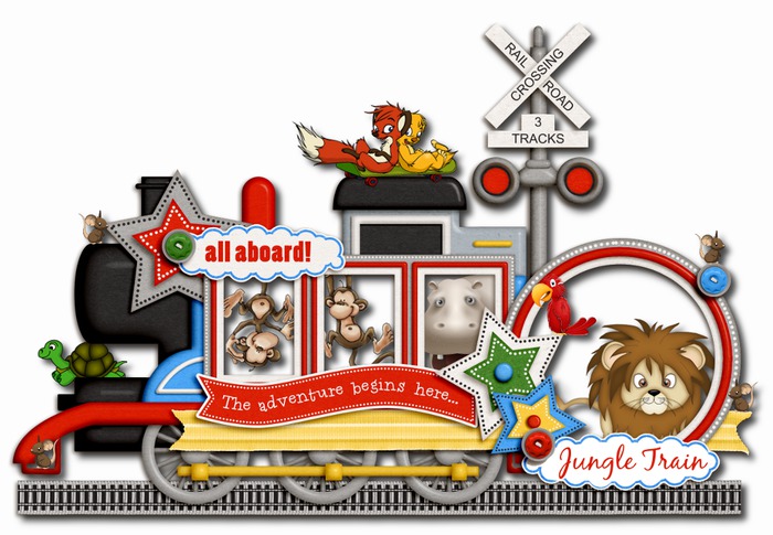 Kids Wall Decor - Jungle Train