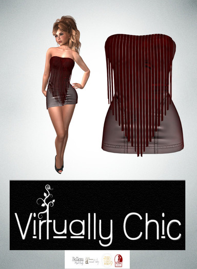 ::VC:: CALLICE Leather Fringed Dress - RED