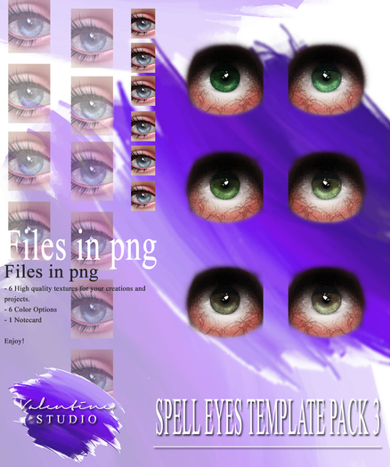 - STUDIO VALENTINE - Spell Eyes Template PACK 3