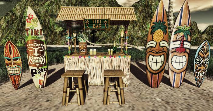 Aphrodite Tiki Wedding Party: Tiki Bar