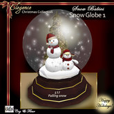 C&F Christmas Snowglobe 1 Snowman & Snowbaby