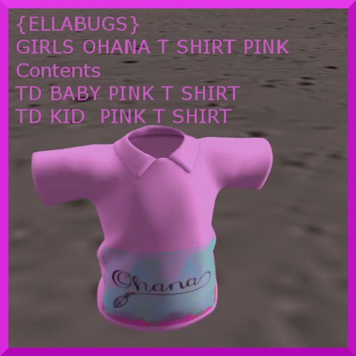 {ELLABUGS} OHANA PINK T SHIRT