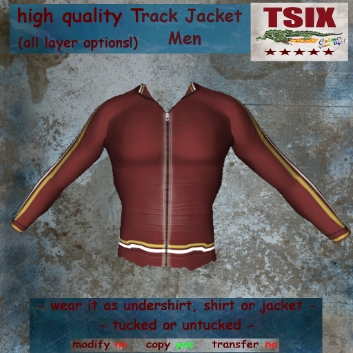 *TSIX BOX 171 High Quality Track Jacket Men Red*