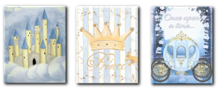 Kids Wall Decor - Prince Trio