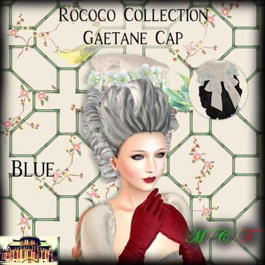 ~CdE~ Rococo Gaetane BLUE Cap