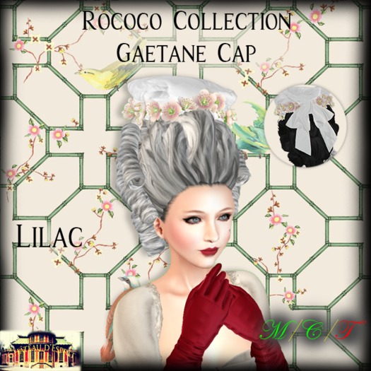 ~CdE~ Rococo Gaetane LILAC Cap