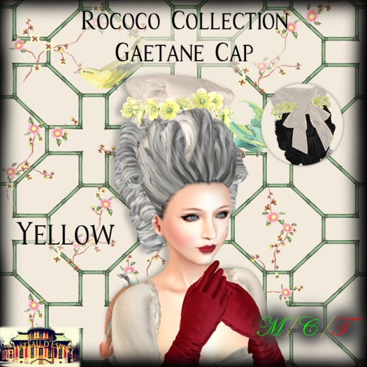 ~CdE~ Rococo Gaetane YELLOW Cap