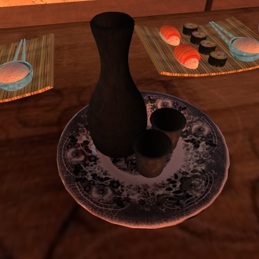 [PB&J] Sushi Dinner Complete Set - low prim, well textured, item giving dinner/drinks, working lamps