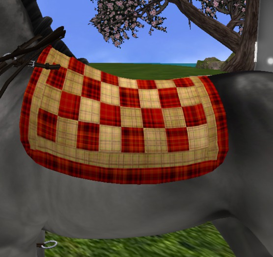 SALE! Rococo - Autumn Check Quilt Saddlepad