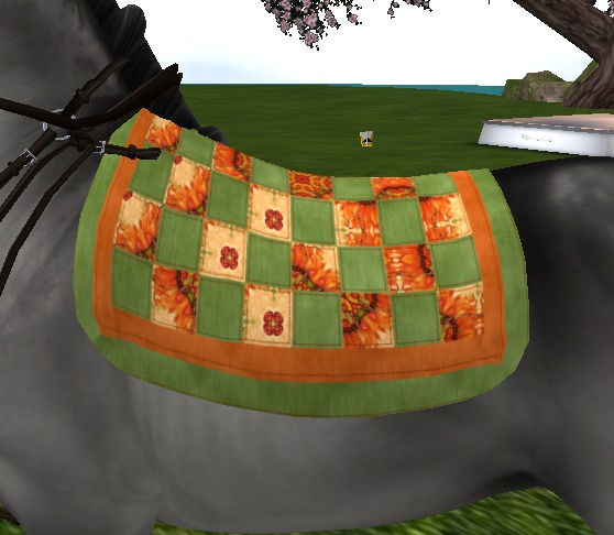 SALE! Rococo - Autumn Green Check Quilt saddlepad