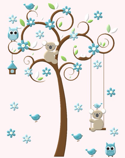 Kids Wall Decor - Panda Swing