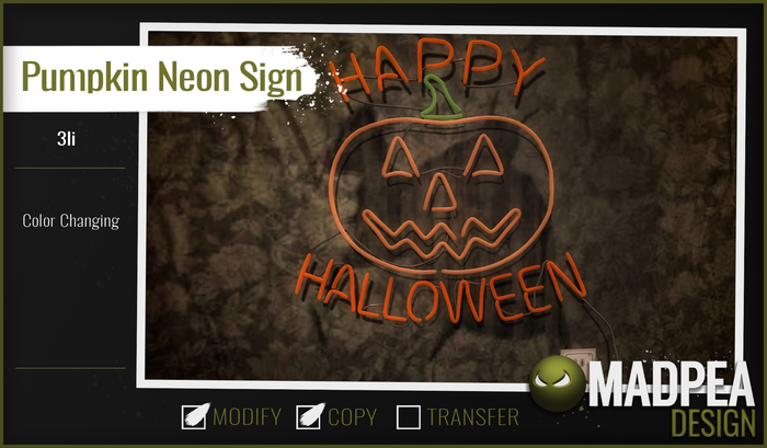 MadPea Pumpkin Neon Sign