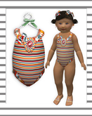 ❤Pat A Kake Baby Stripe Girl Bathing Suit❤
