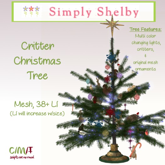 Second Life Marketplace Simply Shelby Critter Christmas Tree