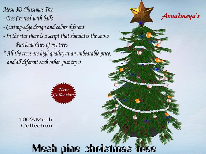 Mesh pine christmas tree v. 2