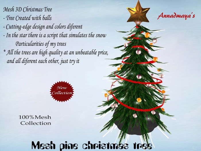 Mesh pine christmas tree v. 4