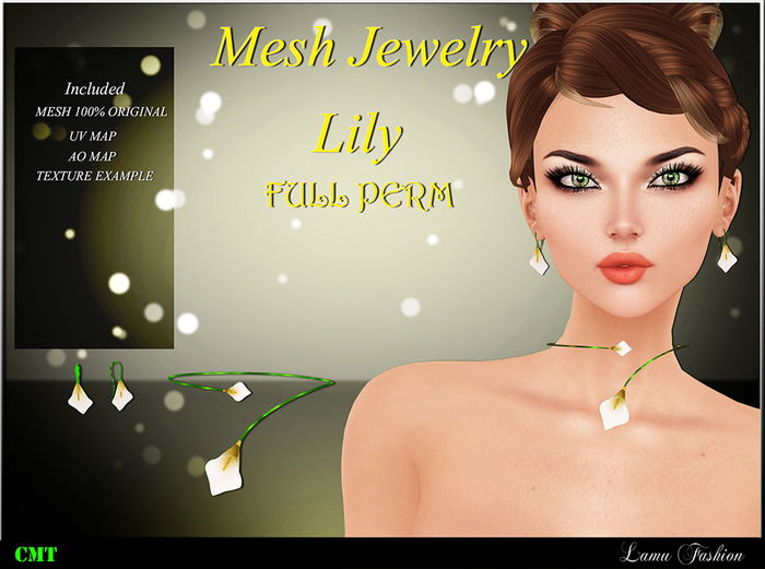 -Lamu Fashion-Mesh Jewelry Lily FULL PERM