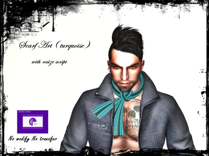 SCARF ART TURQUOISE#1.2 Vendor MP
