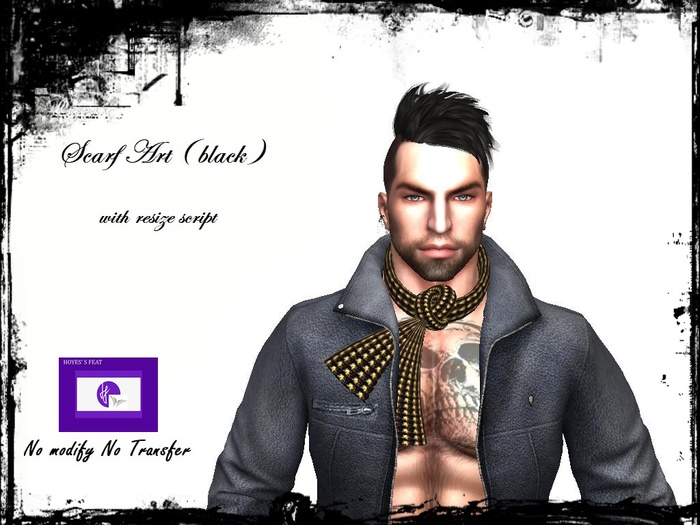 SCARF ART BLACK #1.2 Vendor MP