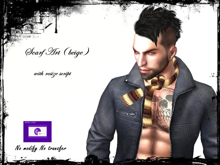 SCARF ART BEIGE #1.2 Vendor MP